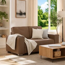 Your Ideal 160cm Brown Loveseat Sofa Awaits You