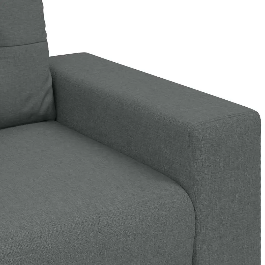 Sofa Chair Grey Fabric Lounge Seat Padded Armchair Living Room Furniture