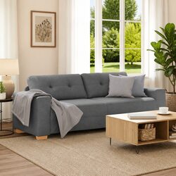 Your Perfect 3-Seater Sofa in Grey Fabric Awaits