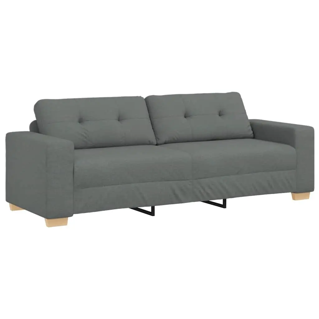 3-Seater Sofa in Grey Fabric