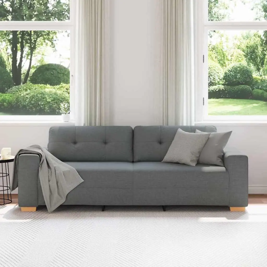 3-Seater Sofa in Grey Fabric