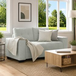 Make Your Space Cozier with a Grey Loveseat Sofa 160x77x82cm