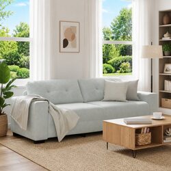 Your New Favorite 3-Seater Sofa in Light Grey Velvet