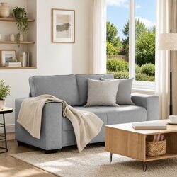 Friendly Grey Fabric 2-Seater Sofa for Your Home