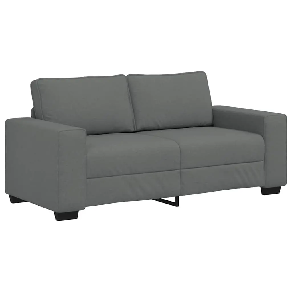 2-Seater Sofa Grey Fabric Living Room Couch Modern Comfortable Lounge Seating