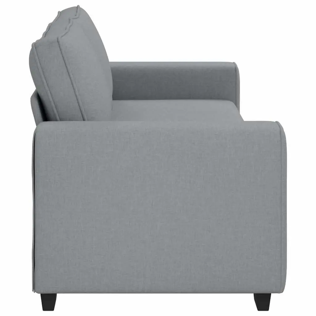 3-Seater Sofa Grey Fabric Upholstered 220x77x82cm