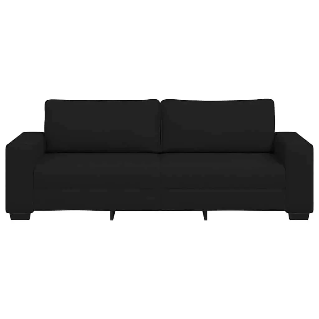 3-Seater Black Sofa for Comfort and Style
