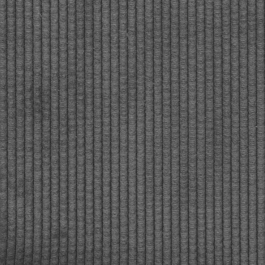 Loveseat Sofa Grey Corduroy 180x77x82cm Comfortable Padded Seating Relaxation