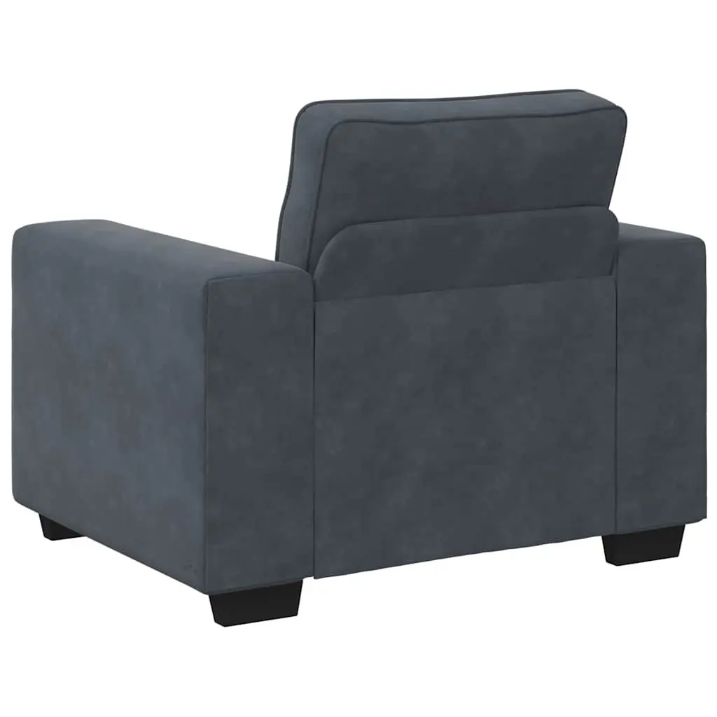Dark Grey Velvet Sofa Chair
