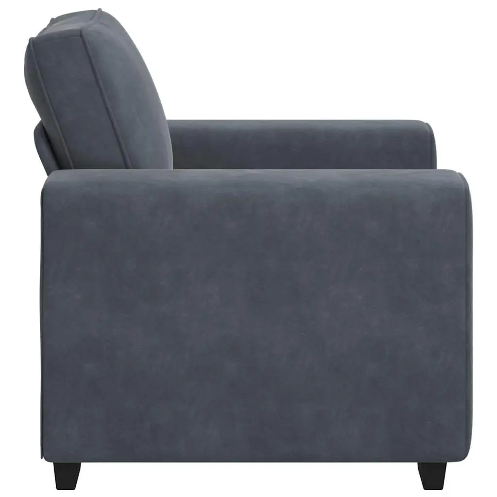 Dark Grey Velvet Sofa Chair
