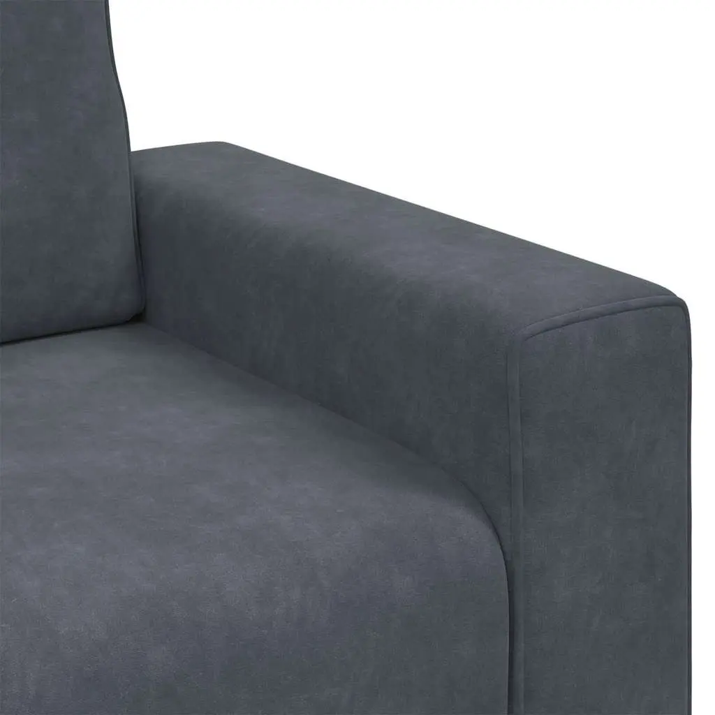 Dark Grey Velvet Sofa Chair