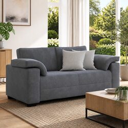 Find Your Comfort with a 180cm Grey Velvet Loveseat Sofa