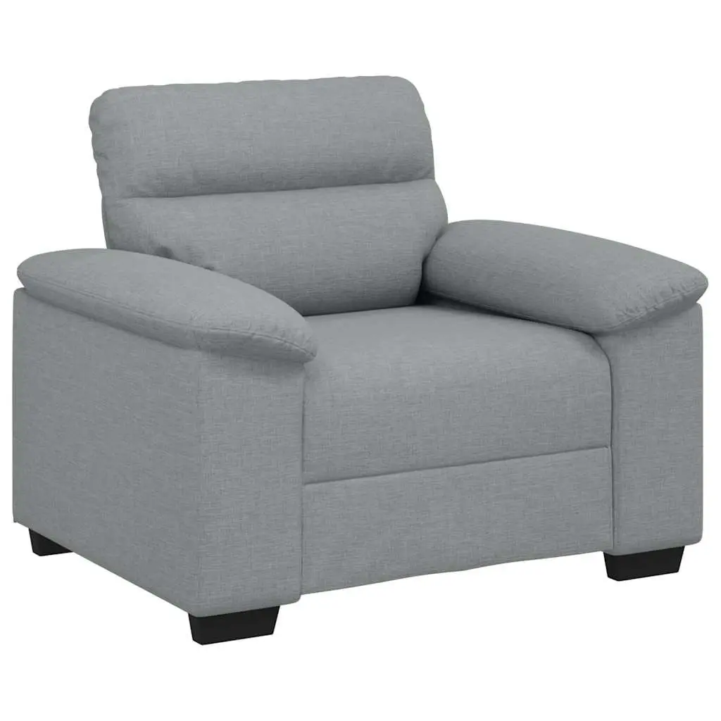 Grey Fabric Sofa Chair Lounge Armchair Living Room Bedroom Furniture 100x81x84cm