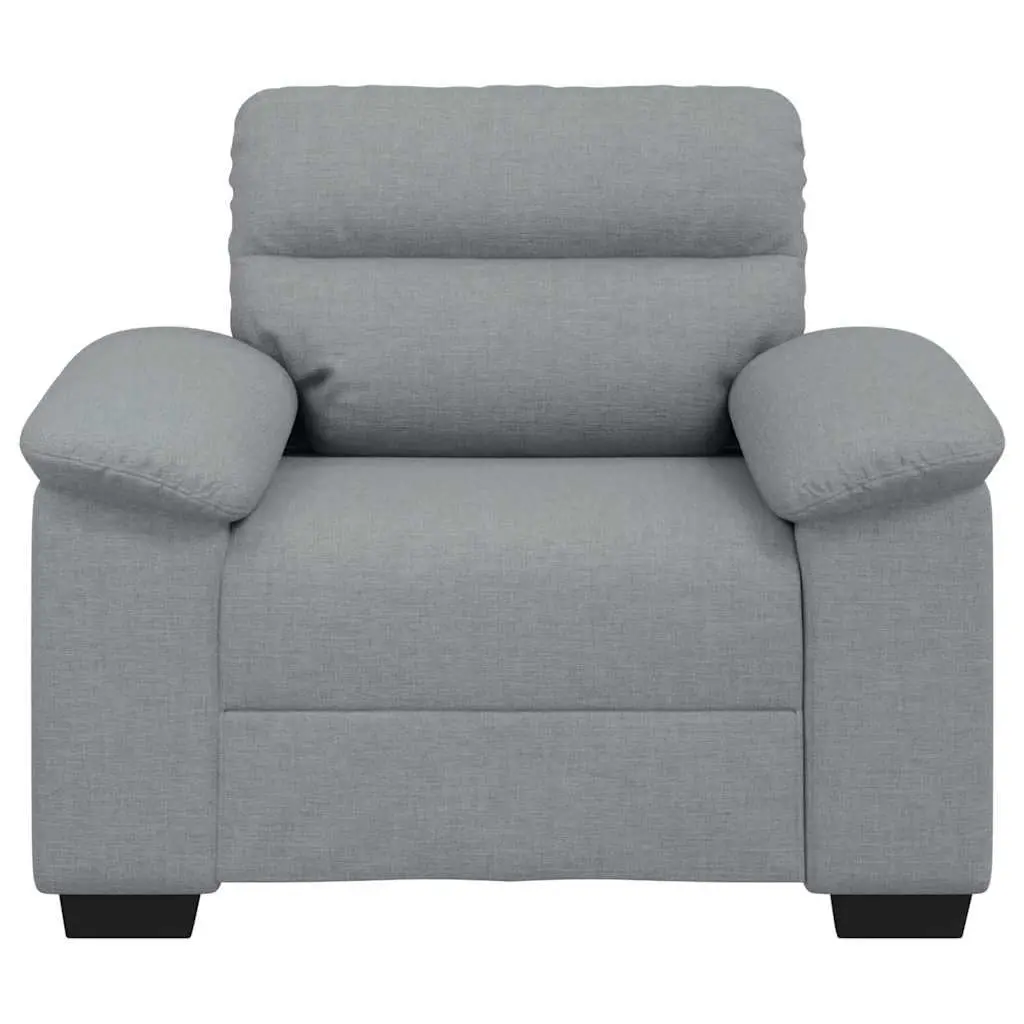 Grey Fabric Sofa Chair Lounge Armchair Living Room Bedroom Furniture 100x81x84cm