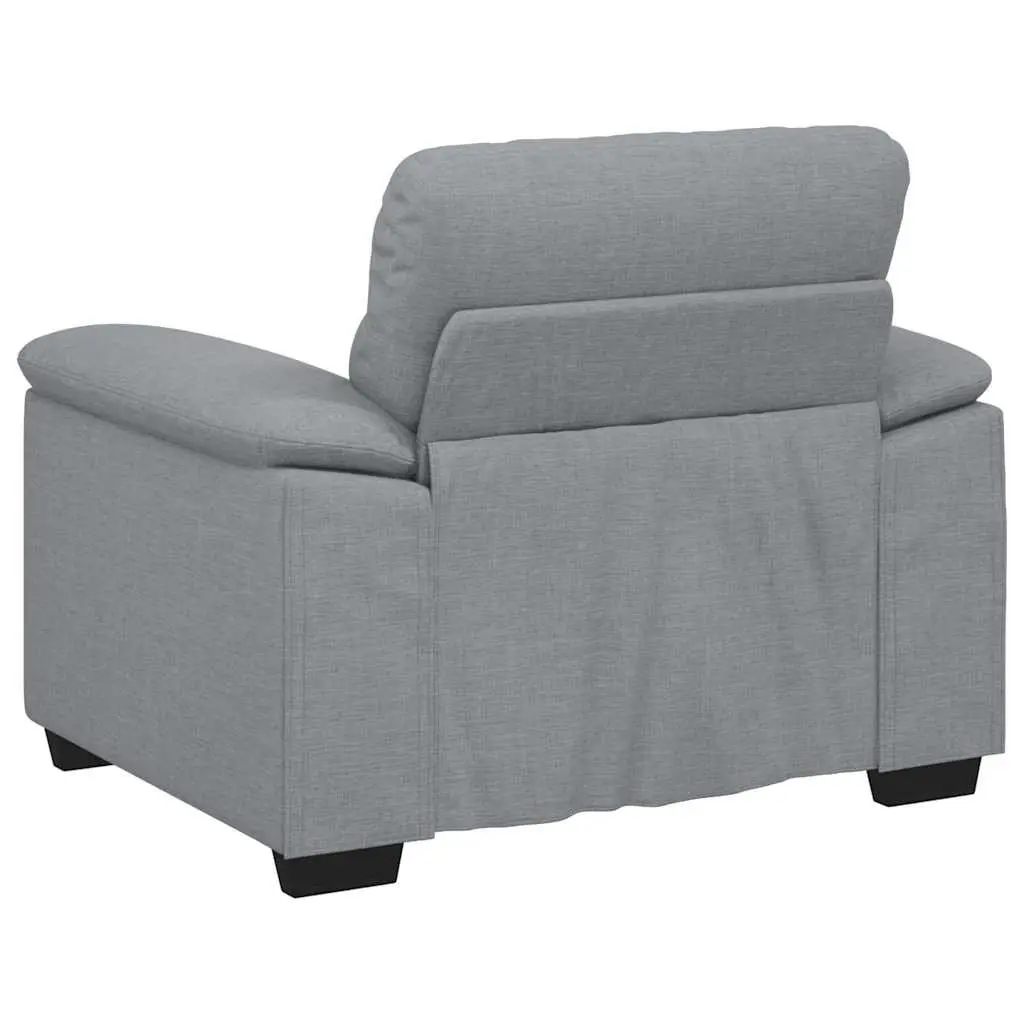 Grey Fabric Sofa Chair Lounge Armchair Living Room Bedroom Furniture 100x81x84cm