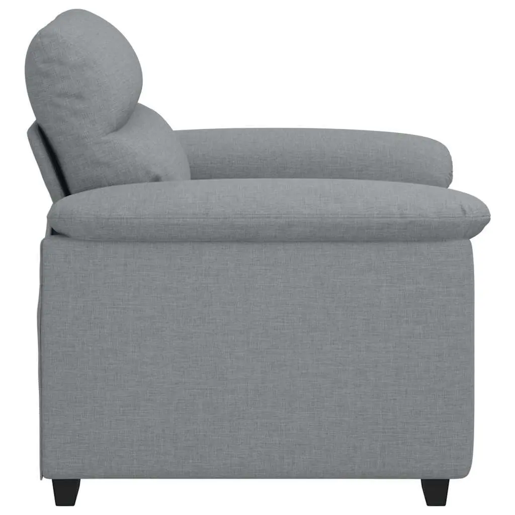 Grey Fabric Sofa Chair Lounge Armchair Living Room Bedroom Furniture 100x81x84cm