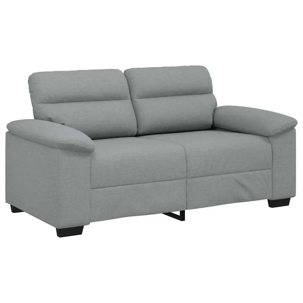 2-Seater Sofa Grey Fabric Upholstered Lounge Couch 160W x 81D x 84H cm