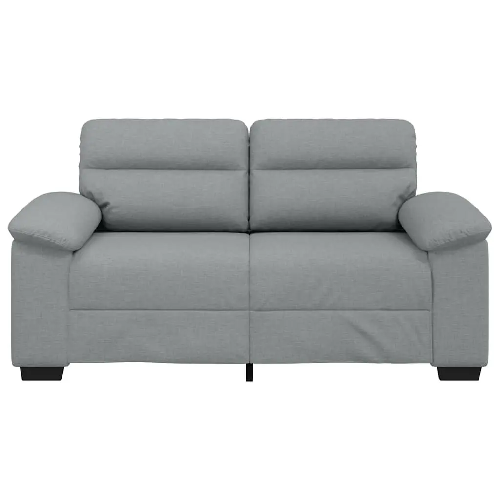 2-Seater Sofa Grey Fabric Upholstered Lounge Couch 160W x 81D x 84H cm