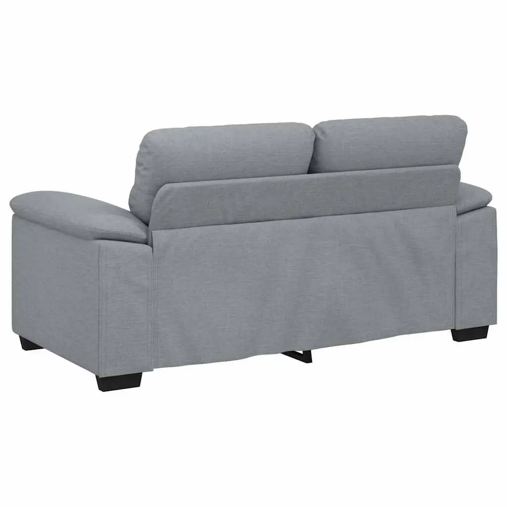 2-Seater Sofa Grey Fabric Upholstered Lounge Couch 160W x 81D x 84H cm