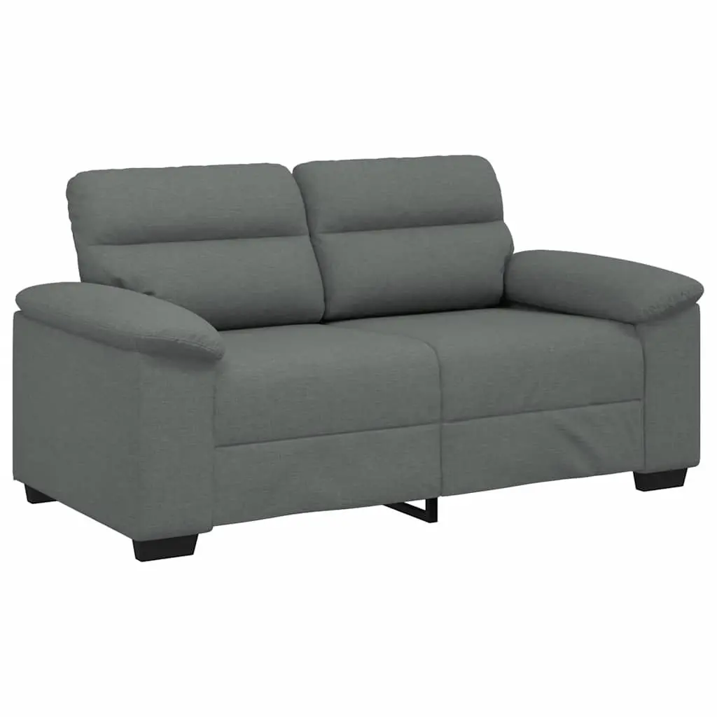 2-Seater Sofa Grey Fabric Lounge Couch Living Room Furniture Relaxing Seating