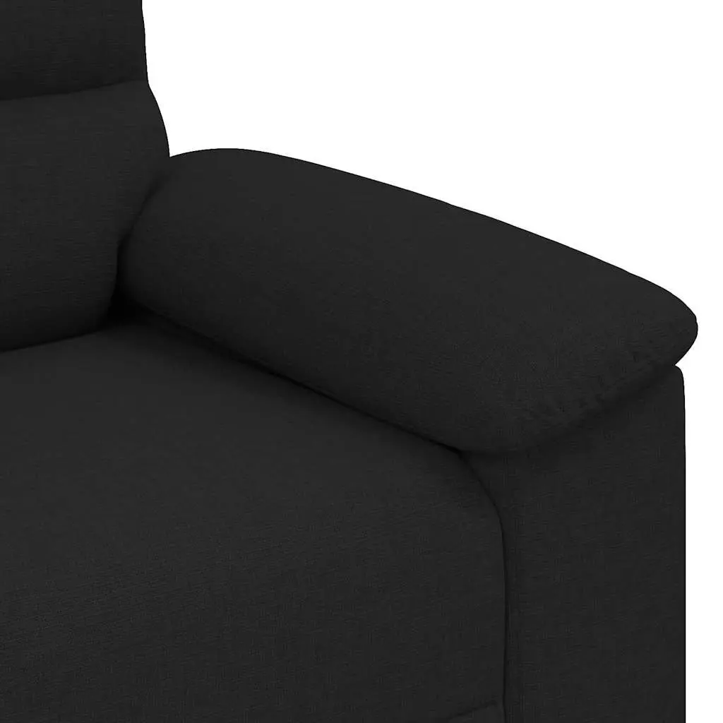Black Fabric 2-Seater Sofa