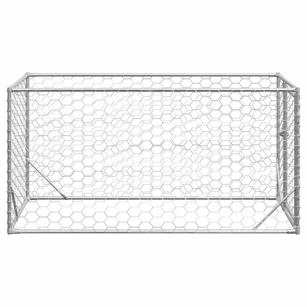 Dog Kennel Galvanised Steel Lockable Door 2x1x1m