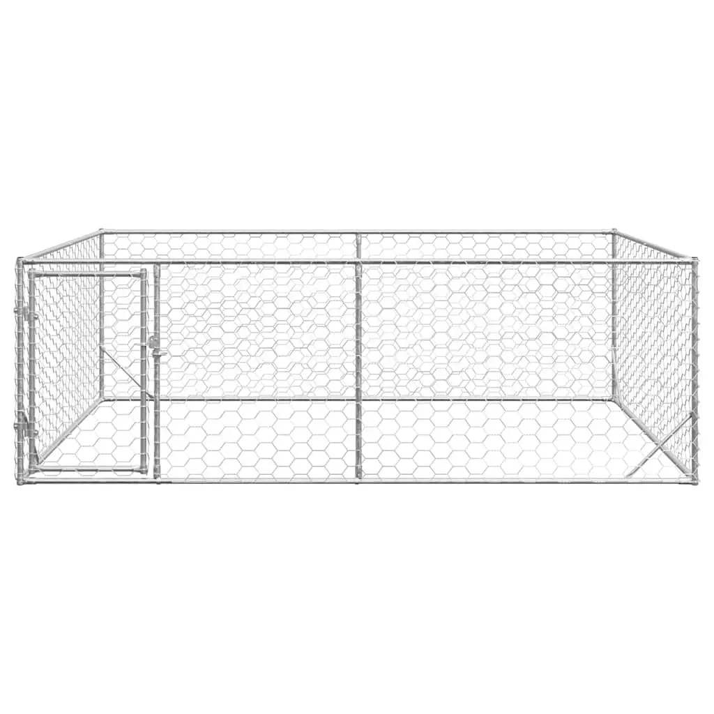 Dog Kennel Galvanised Steel Hexagonal Mesh Outdoor 3x2x1m