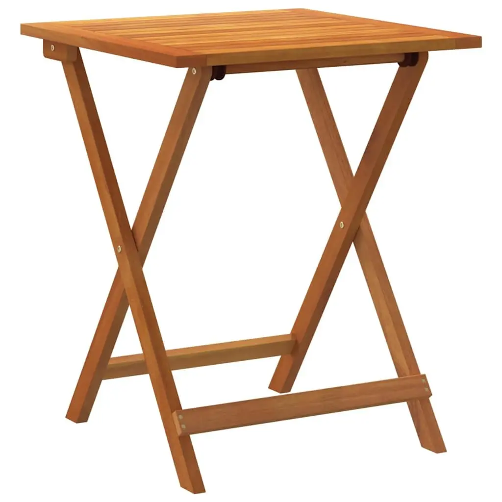 Folding Garden Table Portable Acacia Wood Natural 60x60x72cm
