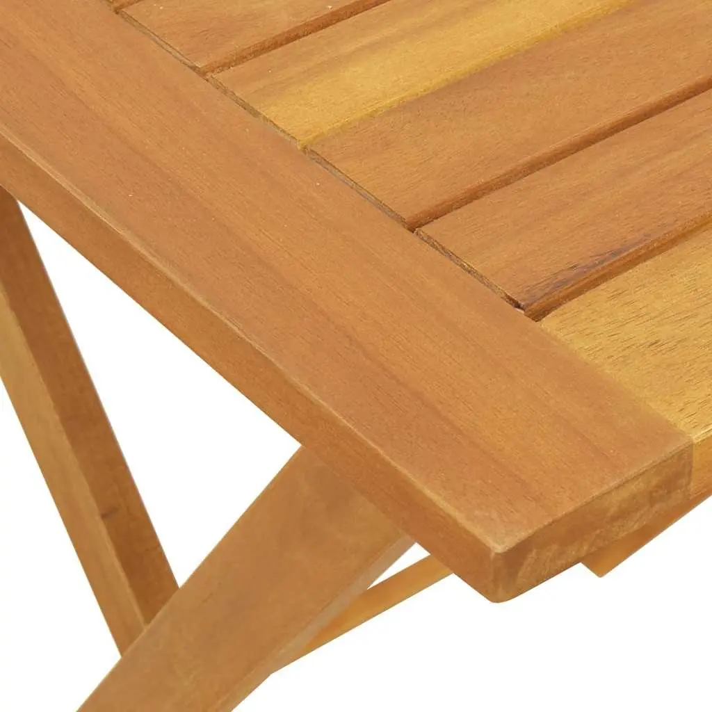 Folding Garden Table Portable Acacia Wood Natural 60x60x72cm