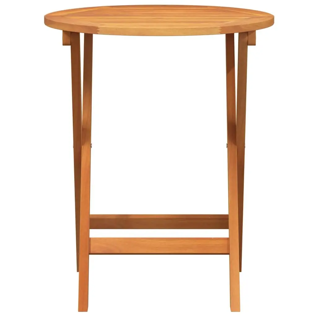 Folding Garden Table Outdoor Patio Dining Solid Acacia Wood 60x60x72cm Brown