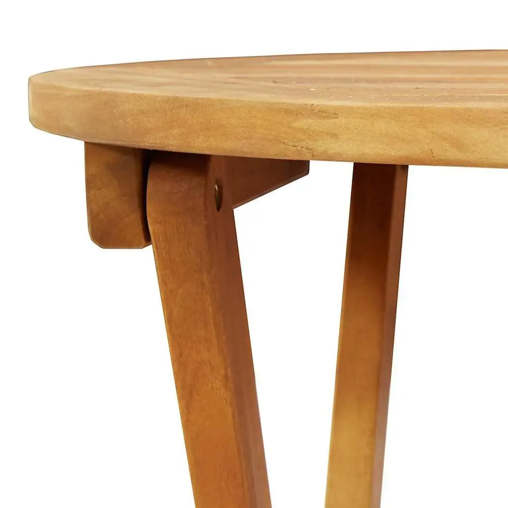 Folding Garden Table Outdoor Patio Dining Solid Acacia Wood 60x60x72cm Brown