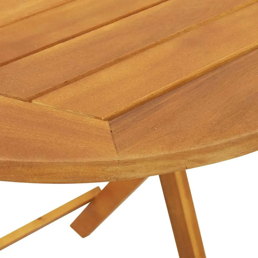Folding Garden Table Outdoor Patio Dining Solid Acacia Wood 60x60x72cm Brown