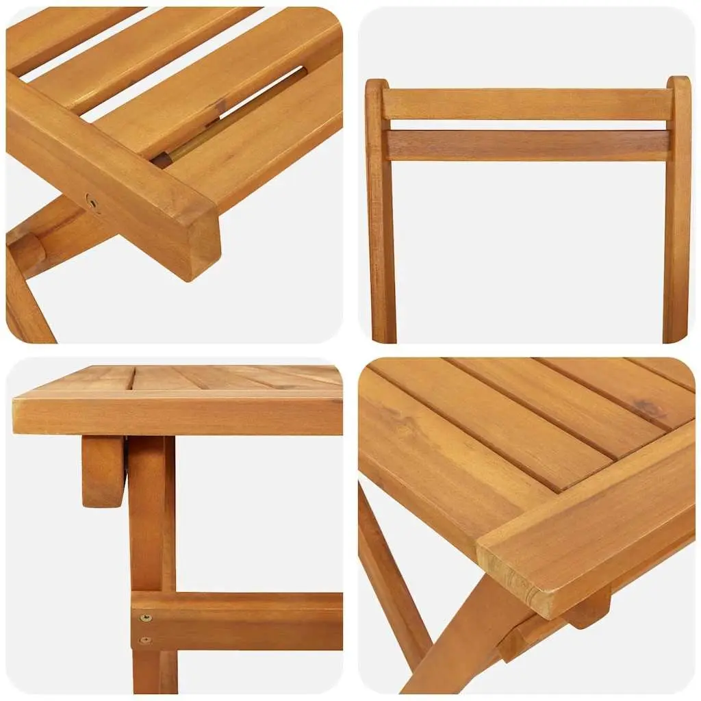 5-Piece Outdoor Bistro Set with Foldable Chairs
