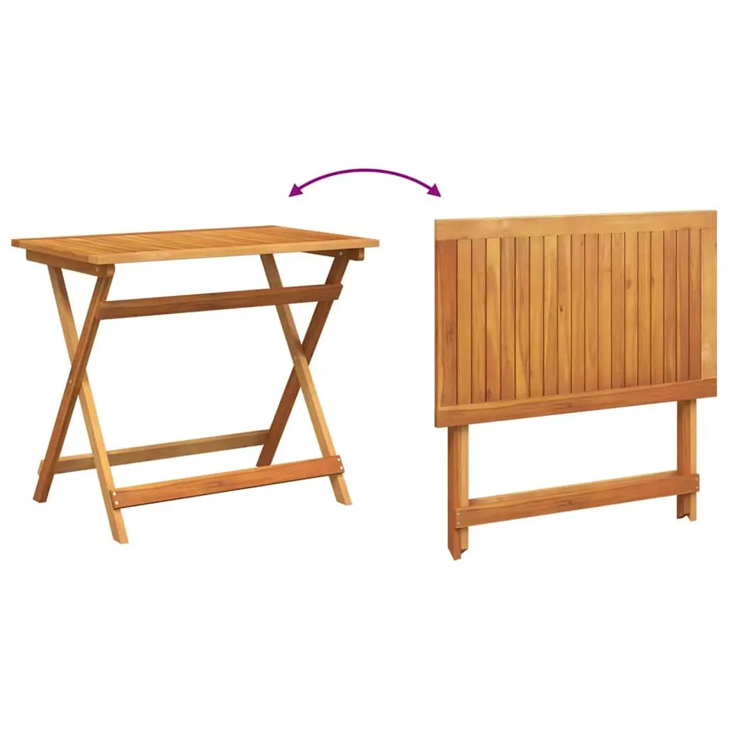 5-Piece Outdoor Bistro Set with Foldable Chairs