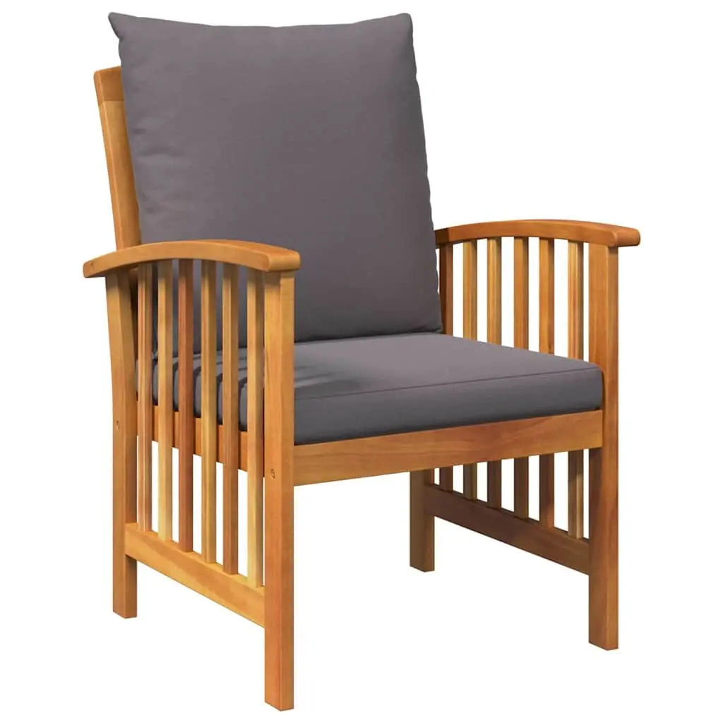 Garden Sofa Set Outdoor Furniture 3 Piece Brown Acacia Wood
