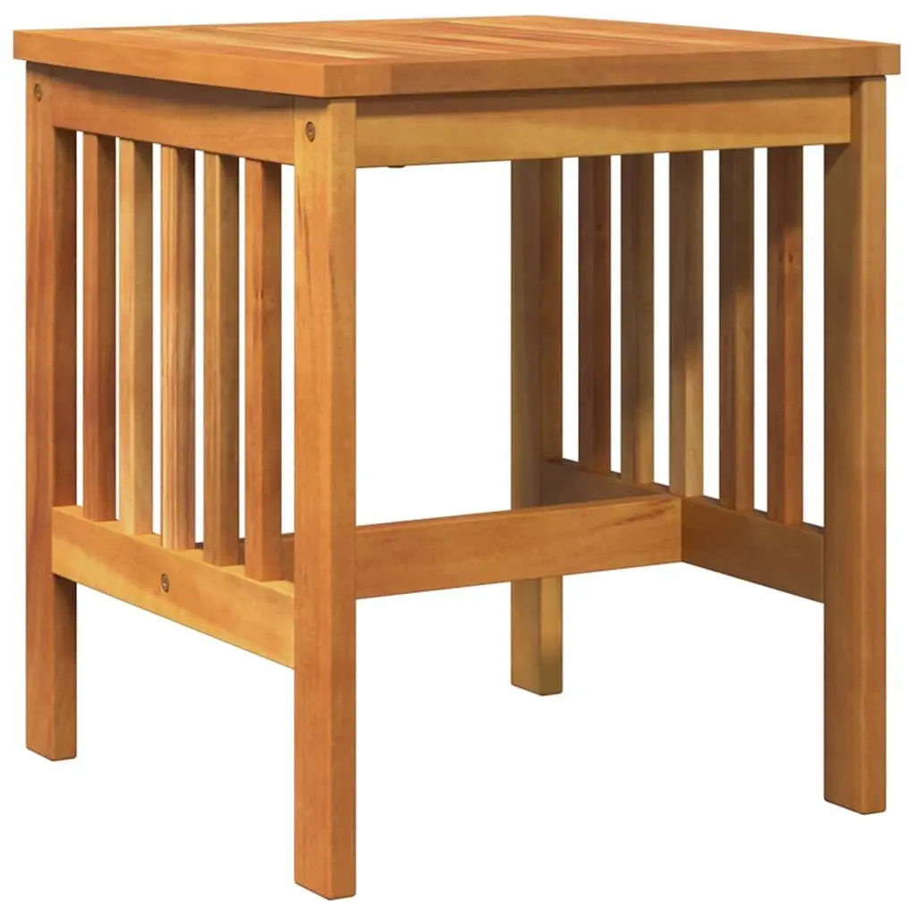 Outdoor Side Table Solid Acacia Wood Oiled Finish Brown