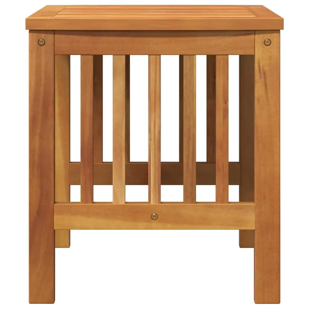 Outdoor Side Table Solid Acacia Wood Oiled Finish Brown