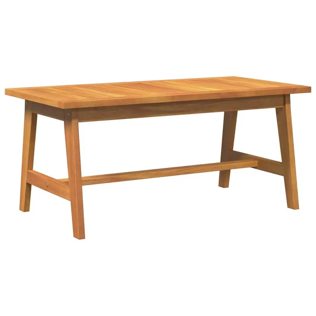Outdoor Coffee Table Solid Acacia Wood Natural Brown Oil Finish Garden Furniture