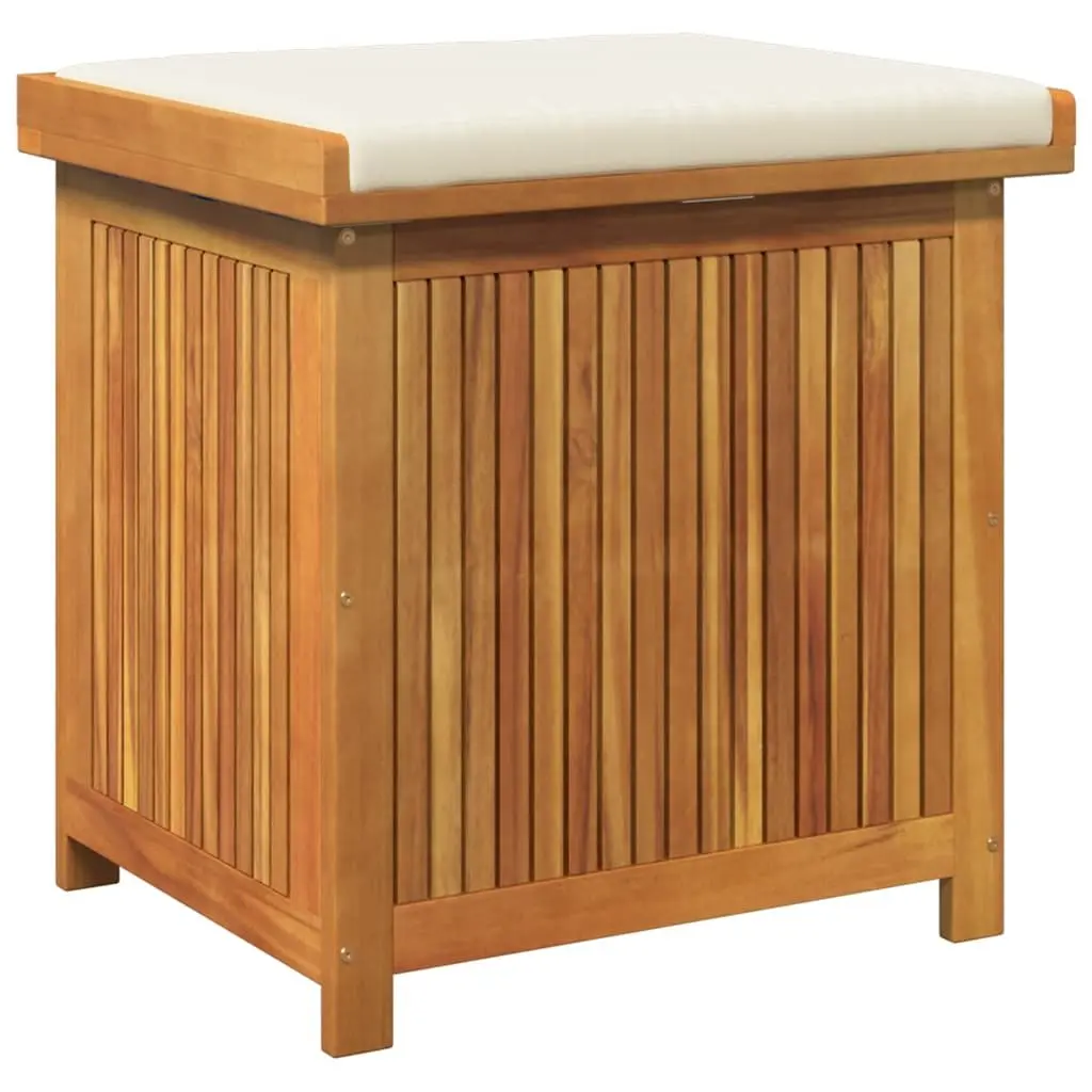 Cushion Storage Box Solid Wood Outdoor Organiser with Lid 60x50x61cm