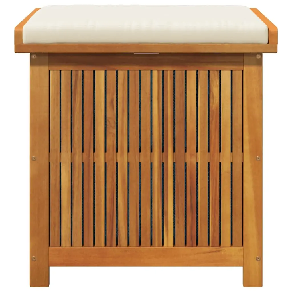 Cushion Storage Box Solid Wood Outdoor Organiser with Lid 60x50x61cm
