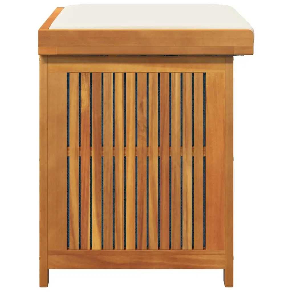 Cushion Storage Box Solid Wood Outdoor Organiser with Lid 60x50x61cm