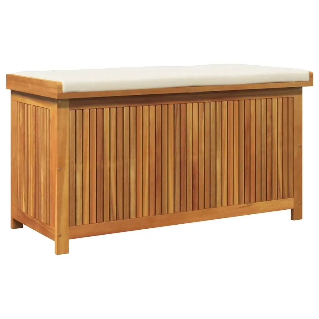Outdoor Storage Box 113x50x60.5cm Solid Wood Acacia Garden Cushion Organiser