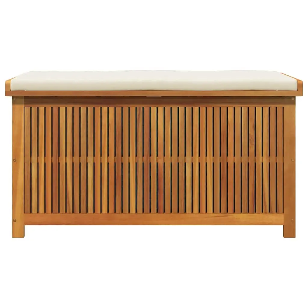 Outdoor Storage Box 113x50x60.5cm Solid Wood Acacia Garden Cushion Organiser