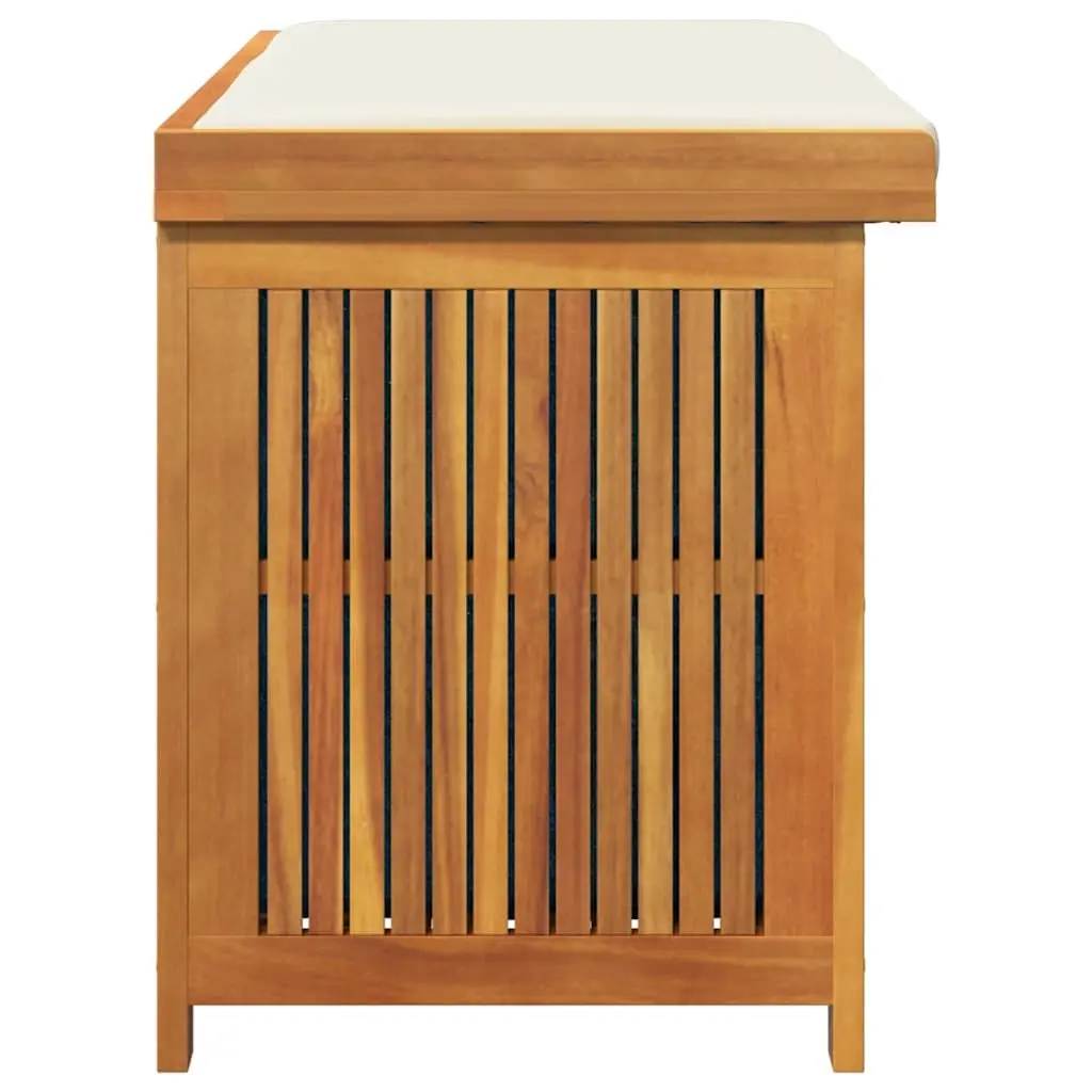 Outdoor Storage Box 113x50x60.5cm Solid Wood Acacia Garden Cushion Organiser