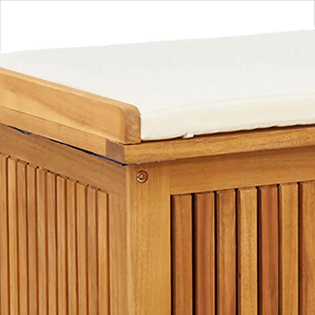 Outdoor Storage Box 113x50x60.5cm Solid Wood Acacia Garden Cushion Organiser