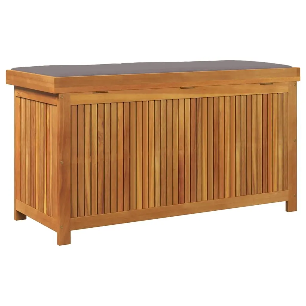 Outdoor Cushion Storage Box Solid Acacia Wood 113x50x60.5 cm