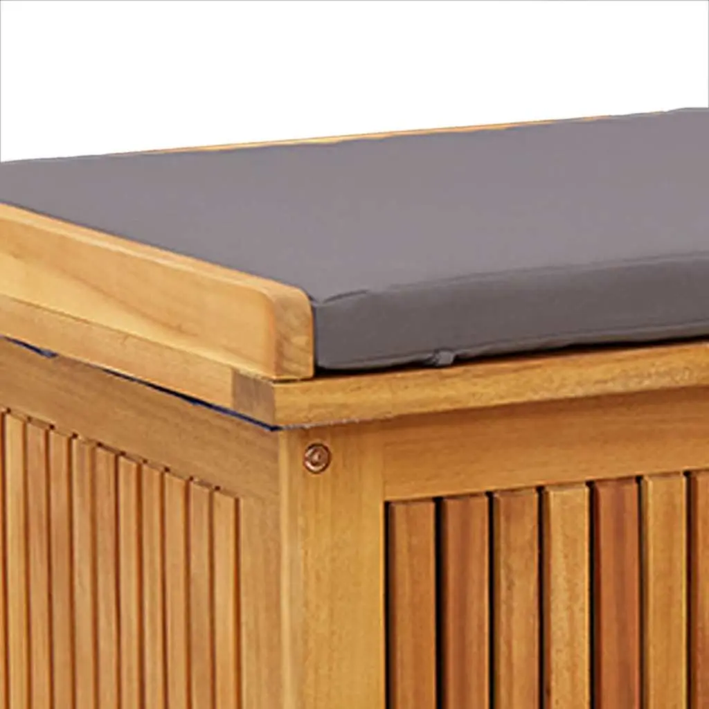 Outdoor Cushion Storage Box Solid Acacia Wood 113x50x60.5 cm
