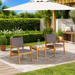 Stylish Garden Chairs with Cushions, Set of 2 for Outdoors