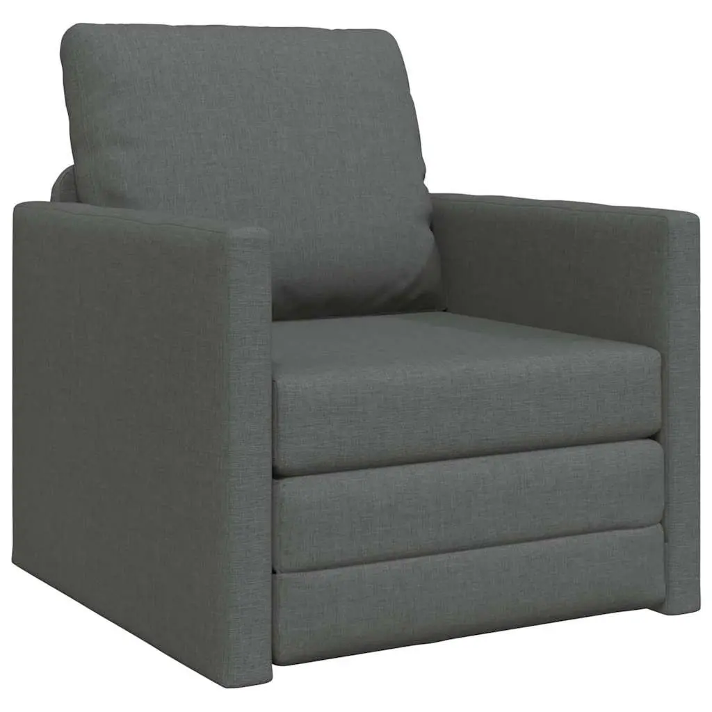 Floor Sofa Bed Modern Minimalist 60cm Grey Fabric