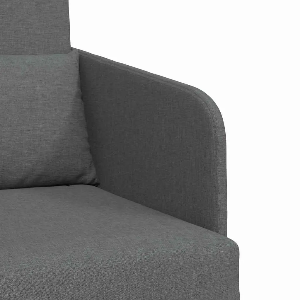 Sofa Bed Grey 65 x 80 x 83 cm Modern Floor Furniture Convertible Fabric Living